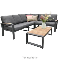 Bank 2-zit Foxton Antraciet Bois le Duc