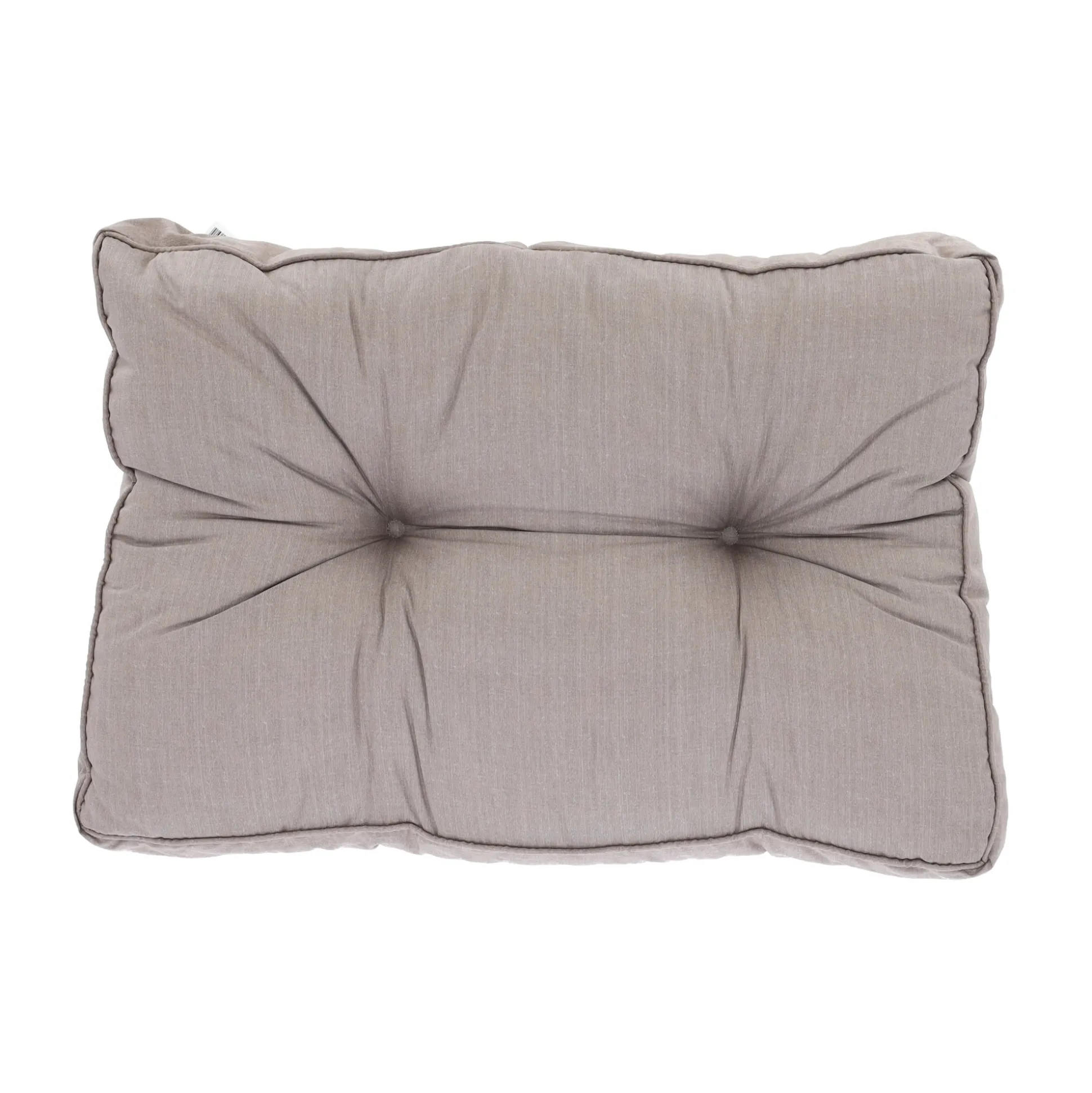 Basic taupe lounge rugkussen 60x40