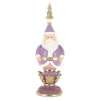 Beeld kerstman paars 34 cm