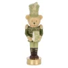 Beeld notenkraker beer groen 17 cm