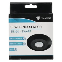 Bewegingssensor 360° zwart Diamant
