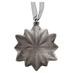 Bloem met lint grijs 19 cm 20 LED-ww