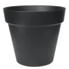 Bloempot straight 25 cm black
