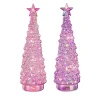 Boom glas roze lila LED 28cm