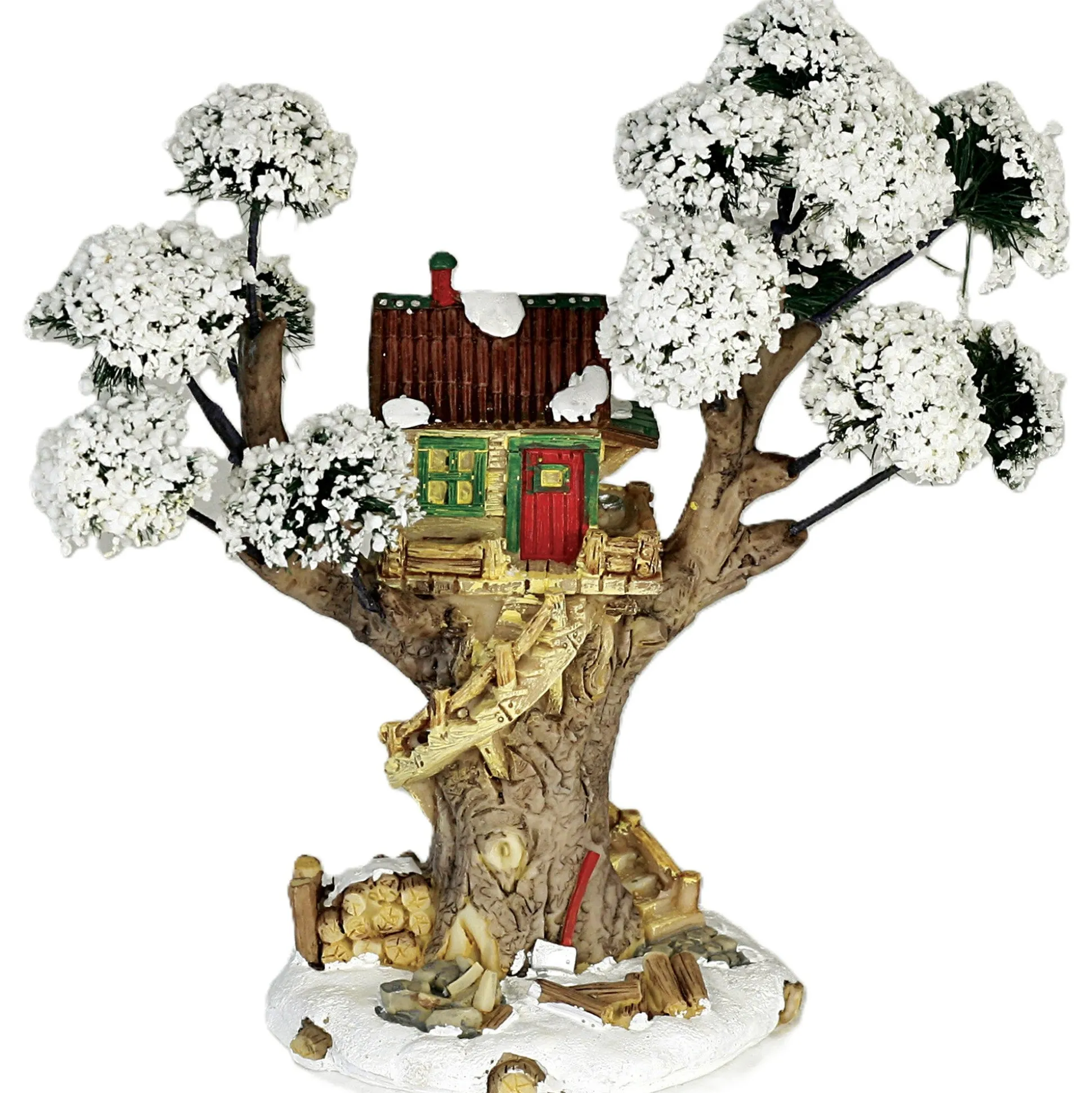 Boomhut kerstdorp 18cm