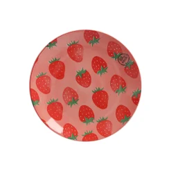Bord aardbei 21 cm 2 assorti
