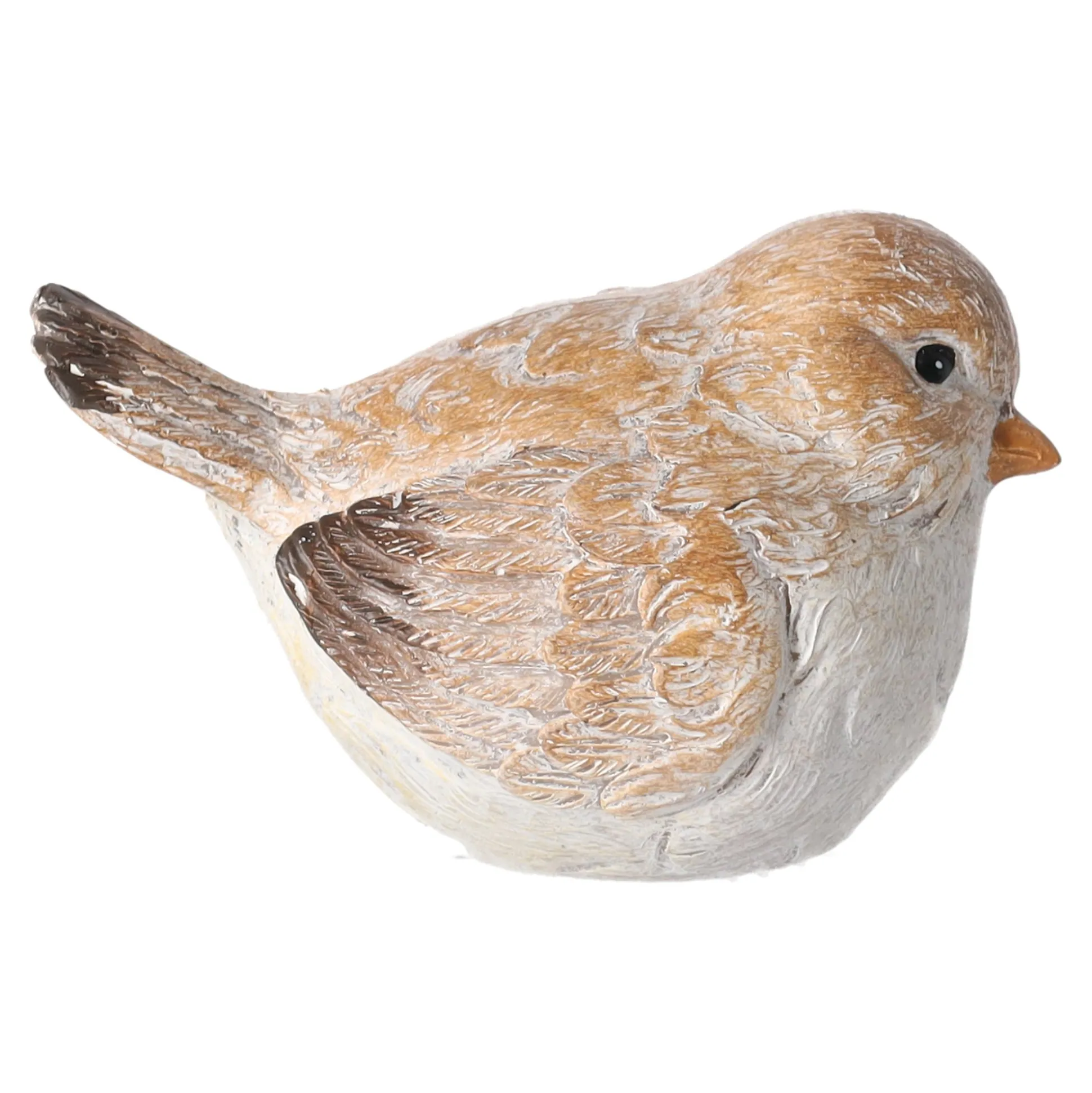 Bruine vogel 11 x 6 x 6 cm 2 assorti