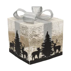 Cadeauset LED bomen rose zilver 3-delig