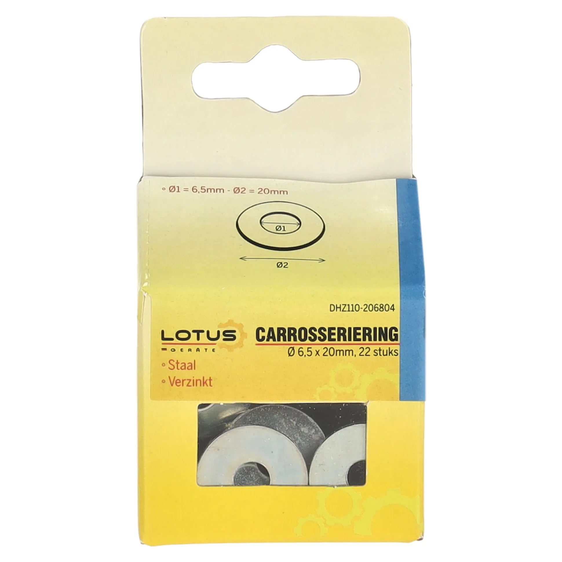 Carrosseriering Ø6,5 x 20 mm 22st. Lotus