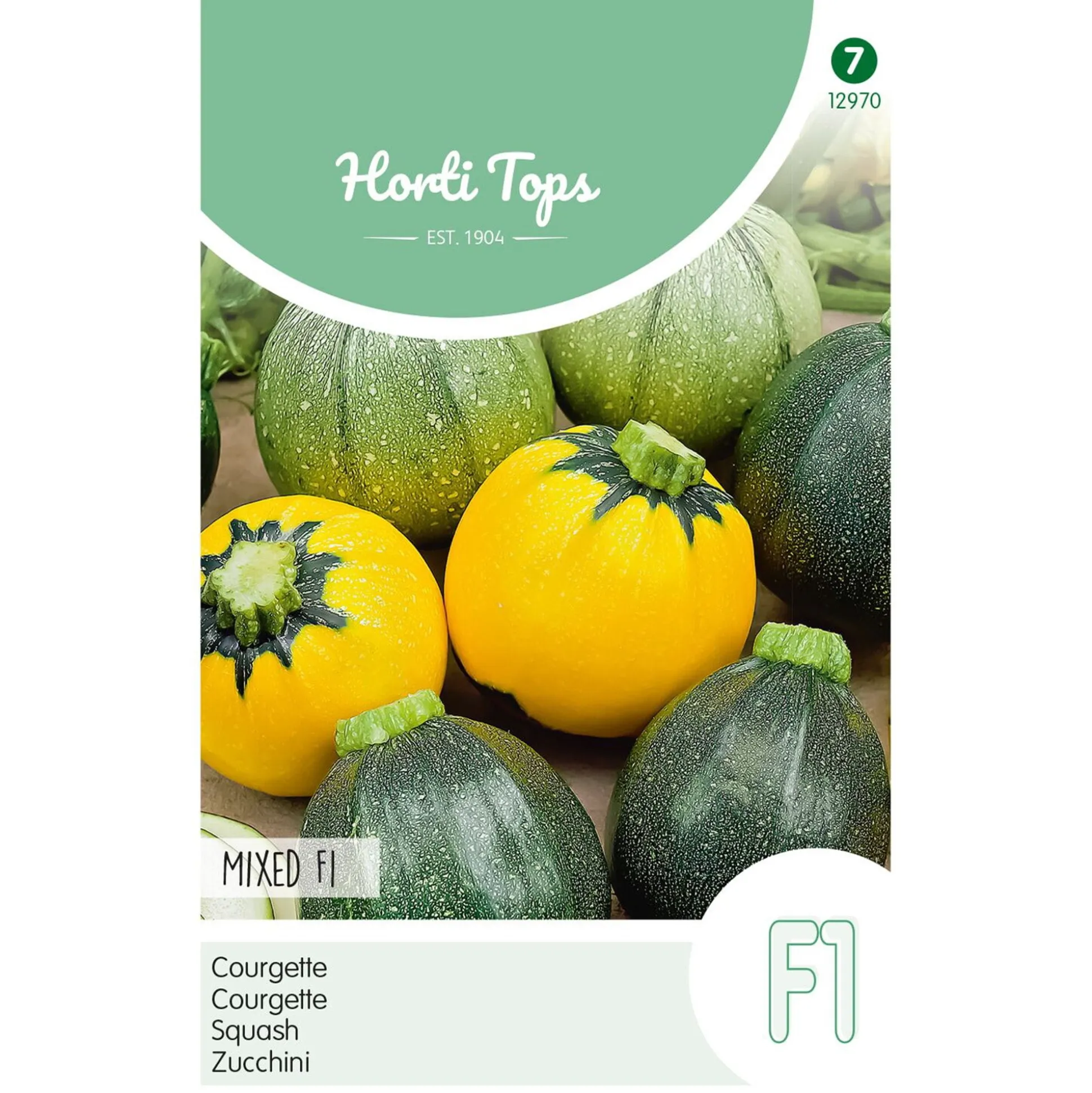 Courgette ronde soorten mix