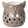 Creascents brander uil taupe 12 cm
