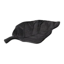 Deco blad metaal Parksville 16 cm zwart