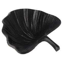 Deco blad metaal Parksville 12 cm zwart