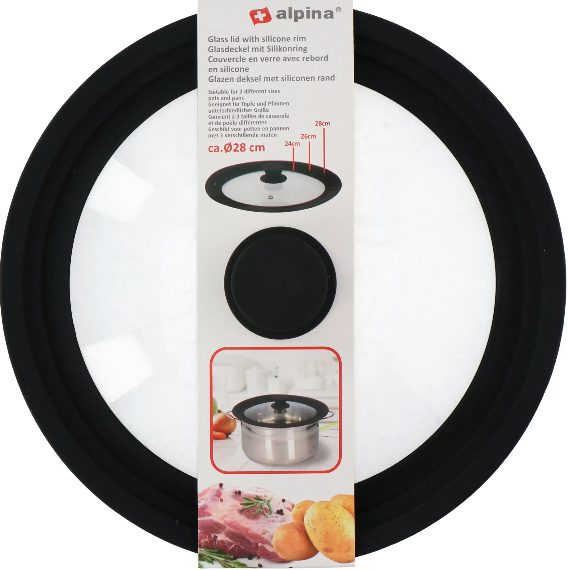 Deksel D28cm Alpina