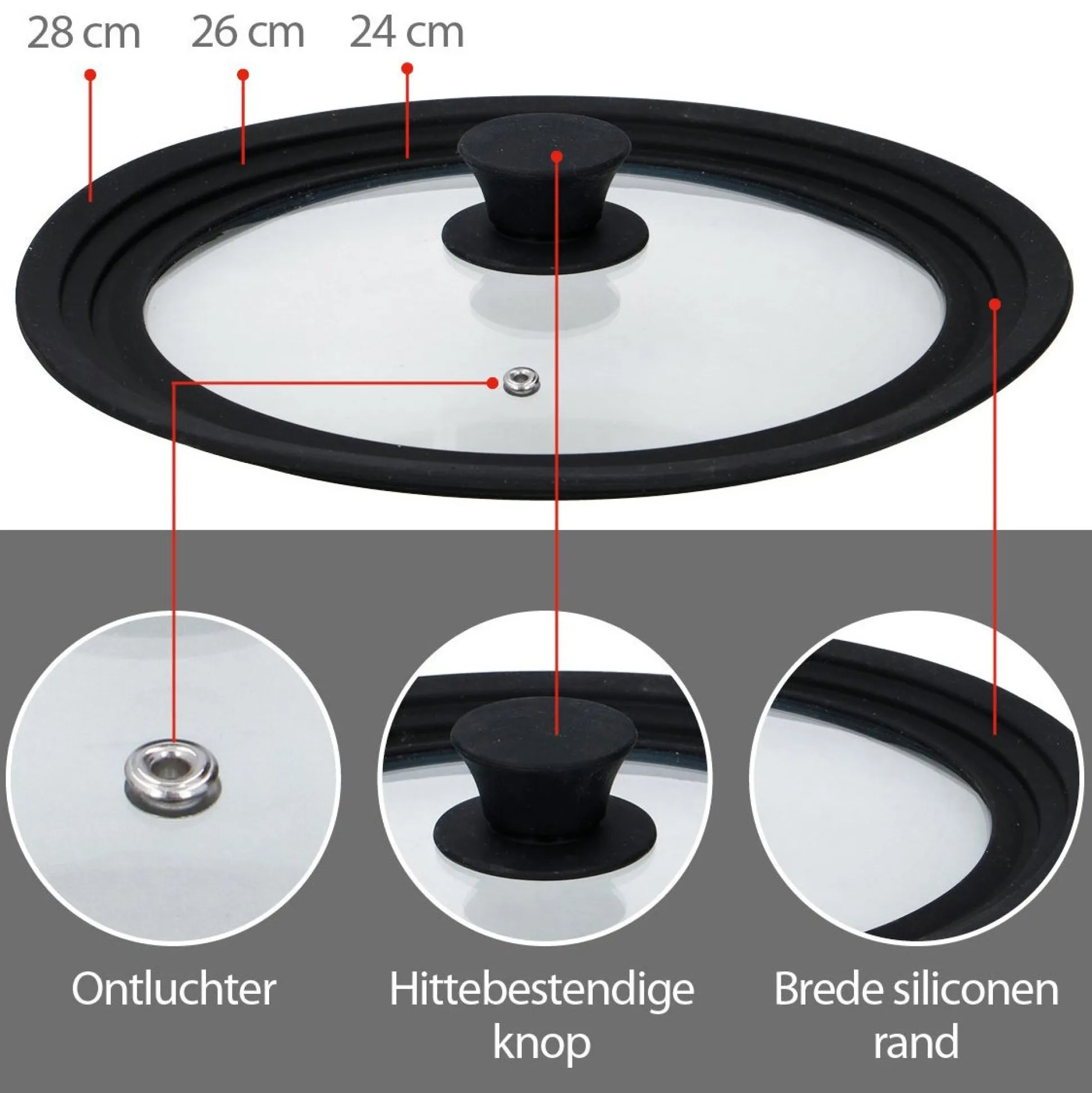 Deksel D28cm Alpina
