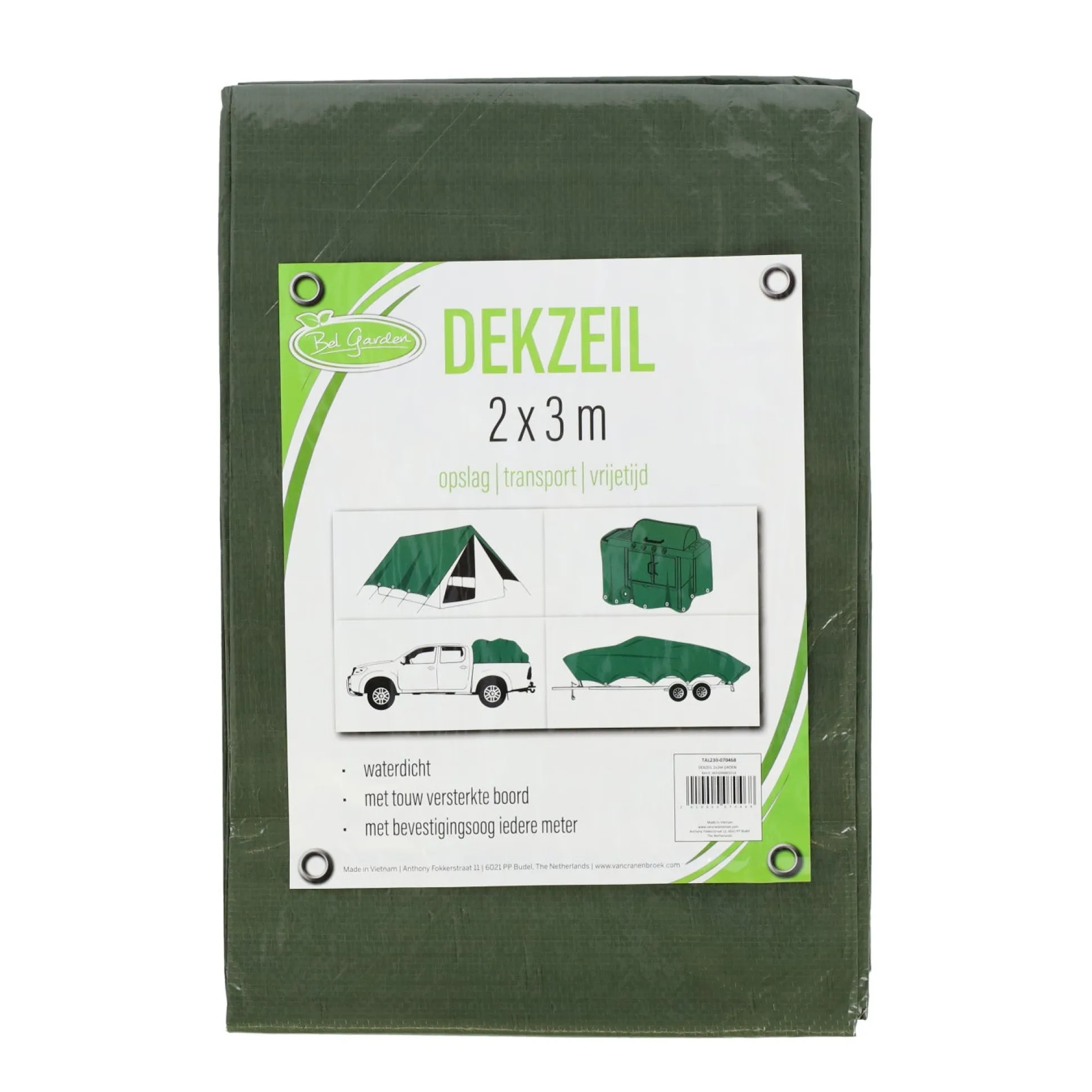 Dekzeil 2x3 m groen