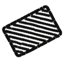 Deurmat draad kokos 60x40cm zwart