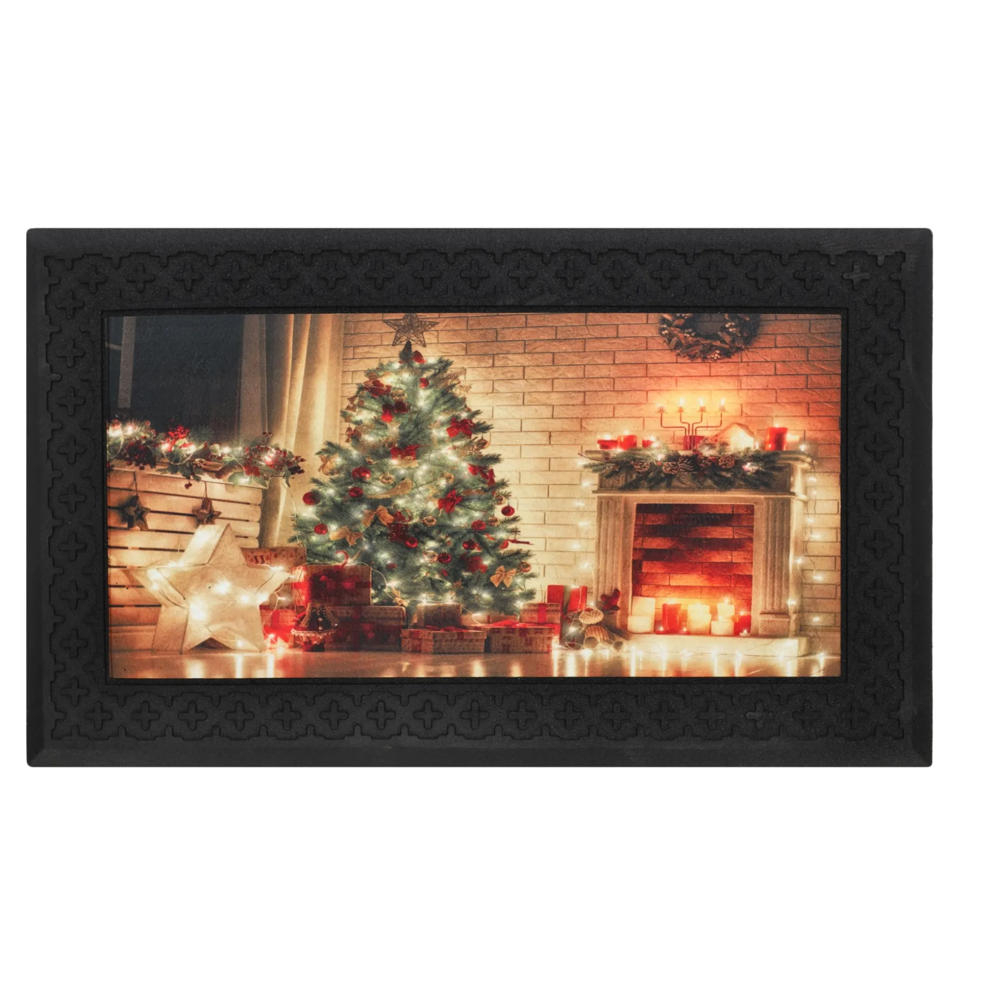 Deurmat kerst met muziek 3 75 x 45 cm