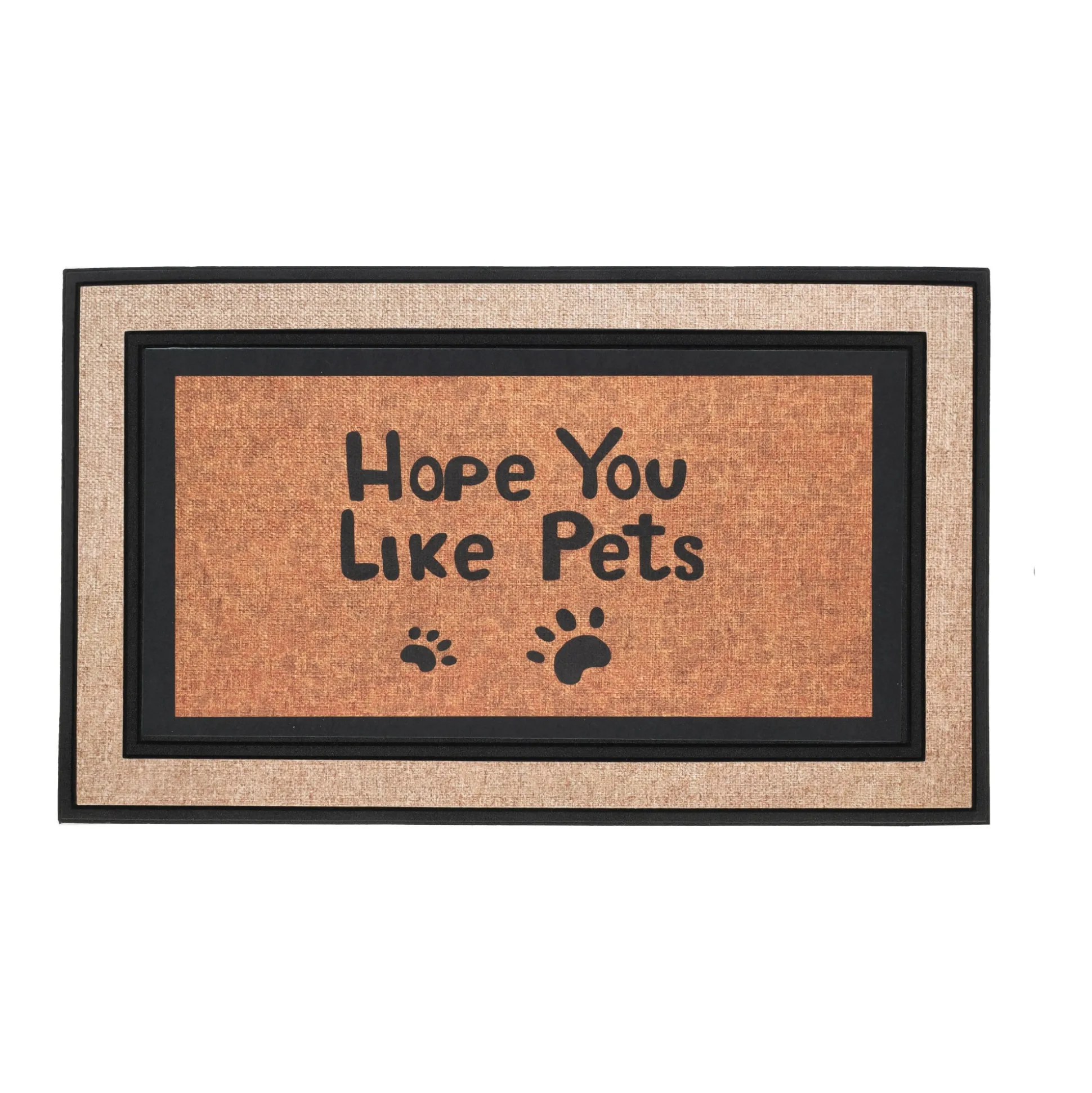 Deurmat pets beige 75 x 45 cm