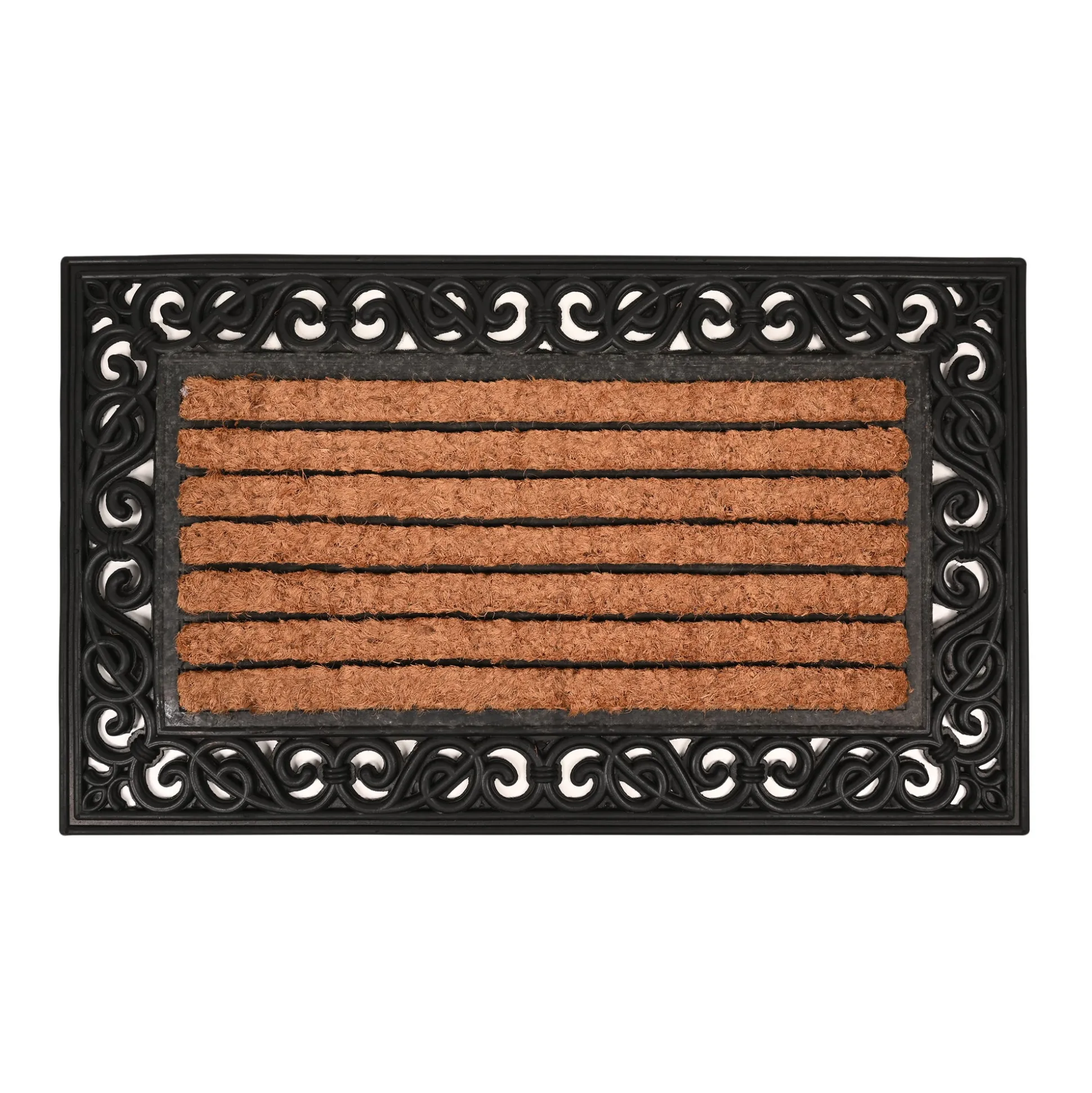 Deurmat rubber-kokos rechthoek 45x75cm