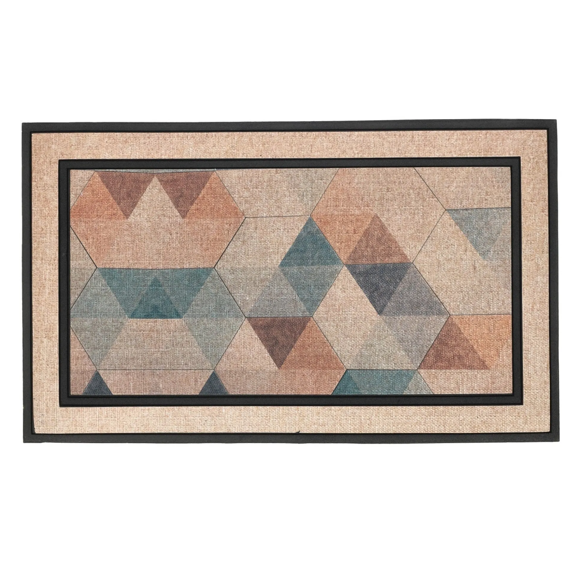 Deurmat triangle beige 75 x 45 cm