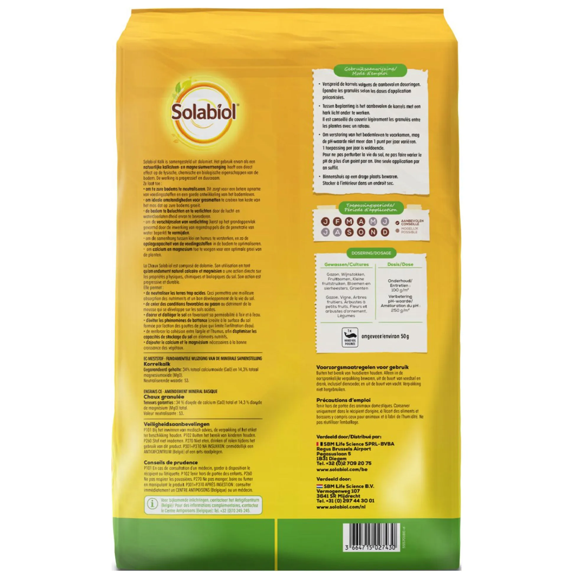 Dolomiet Kalk 10kg Solabiol