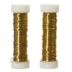 Draad metaal 3mm 6m goud 2st