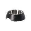 Eetpot hond ribbel zwart 350ml