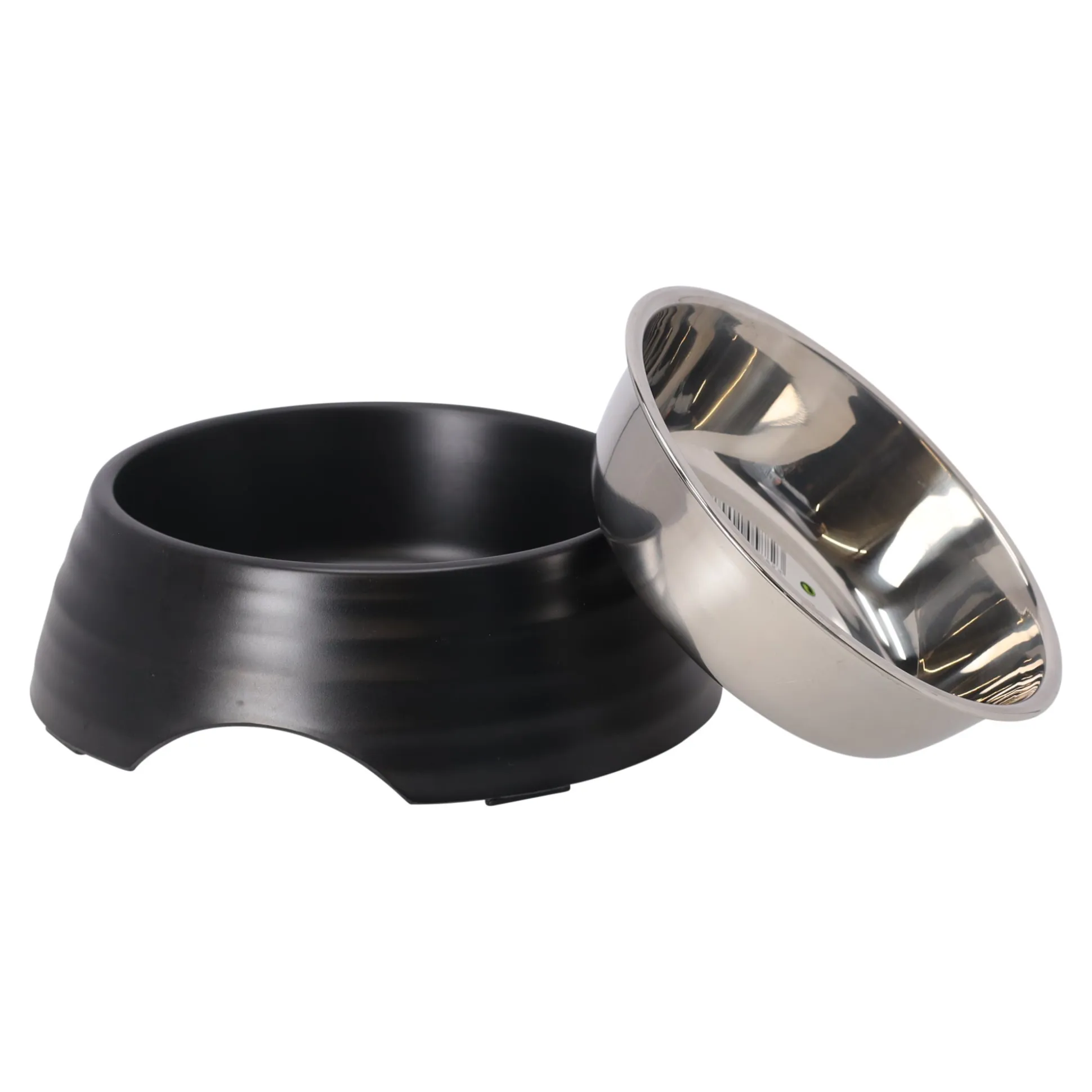 Eetpot hond ribbel zwart 350ml