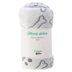 Fleece flanel 100x150cm grijs Friendly Pet