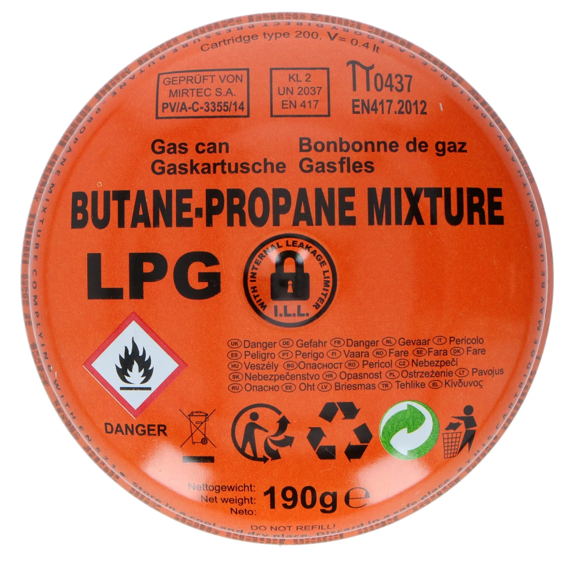 Gasbus kan 190gr