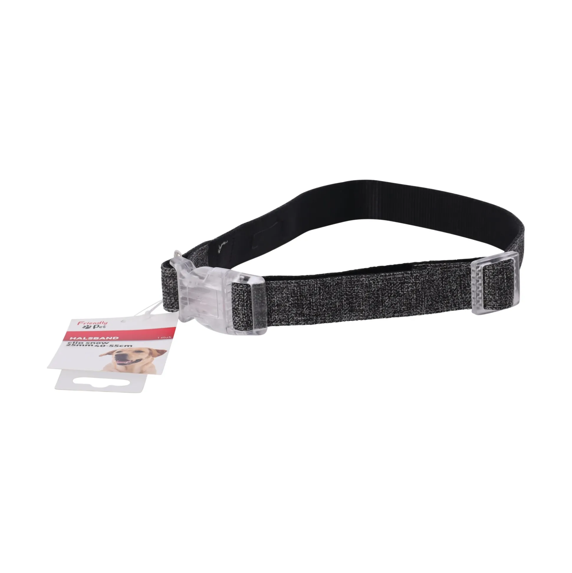Halsband clip snow 15mm 30-45cm FP