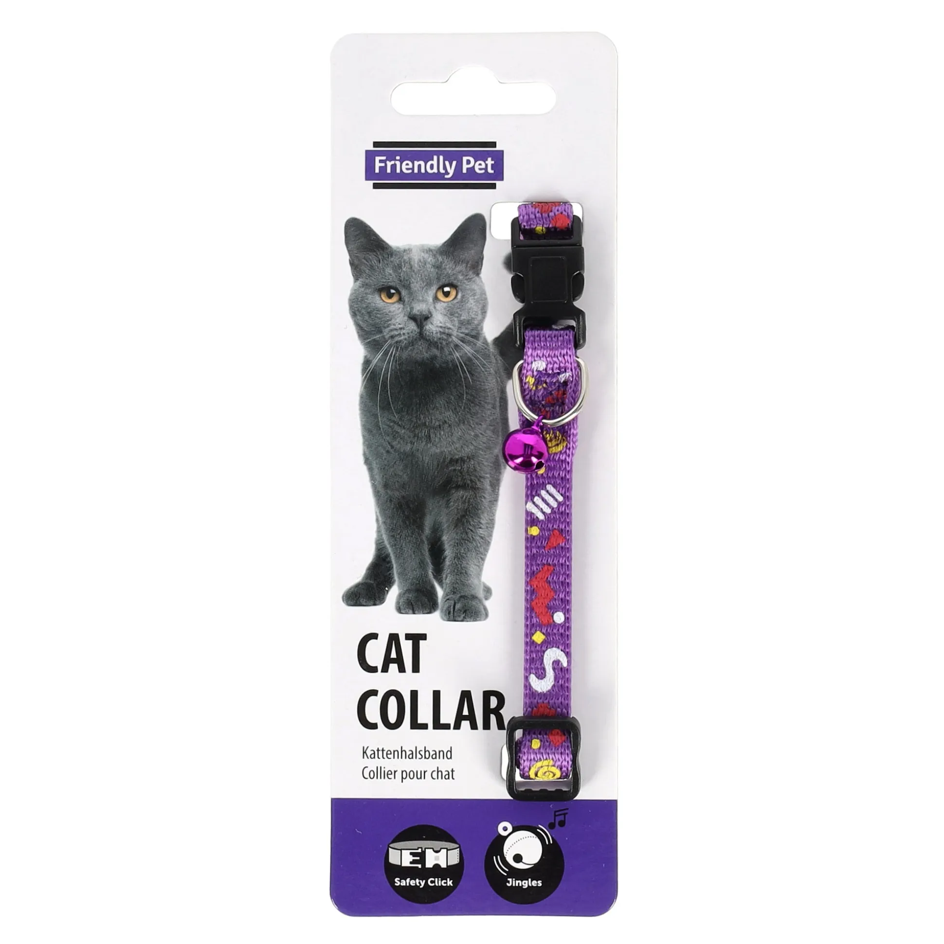 Halsband kat feest 10mm x 25-35cm