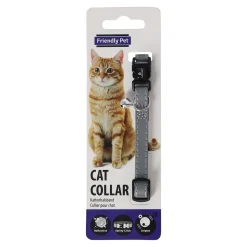 Halsband kat zilver refl 10mm x 30cm