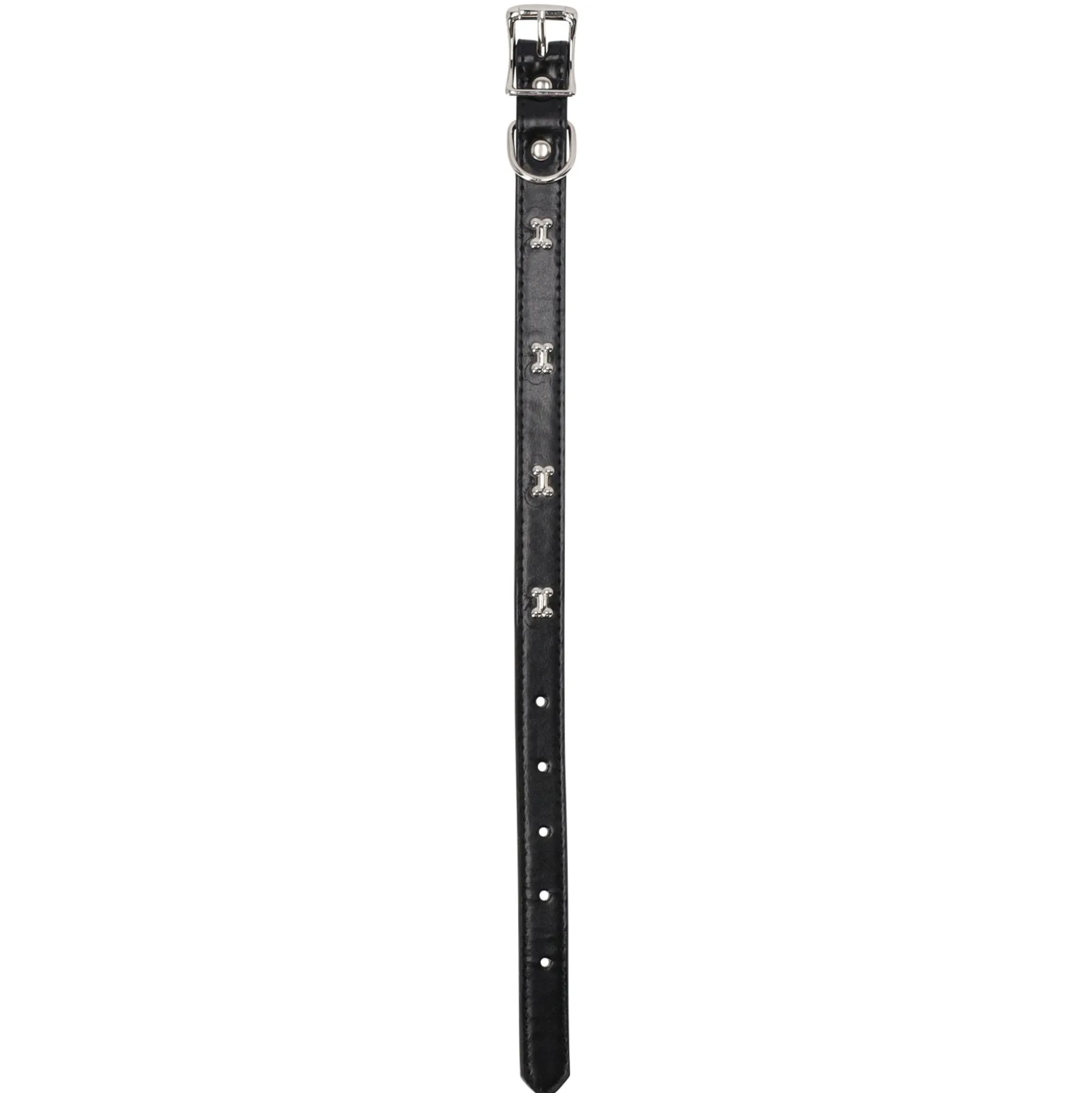 Halsband leder hond 40cm assorti