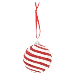 Hanger bal snoep rood 8 cm