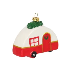 Hanger caravan rood 10 x 8 cm