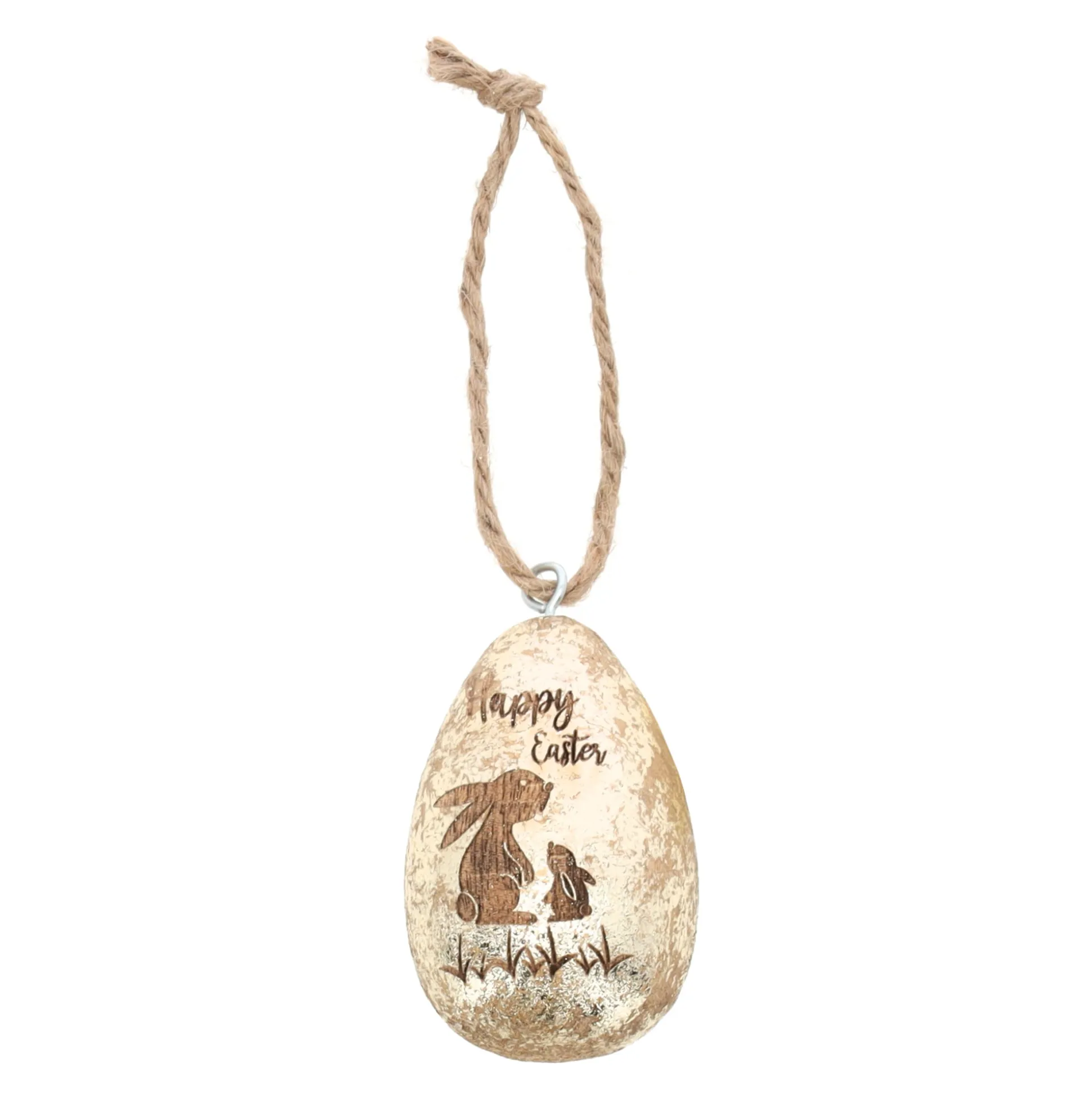 Hanger ei hout 8cm goud