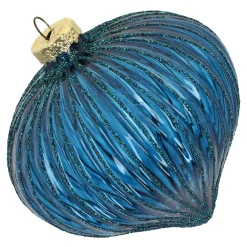 Hanger glas bal 10 cm blauw