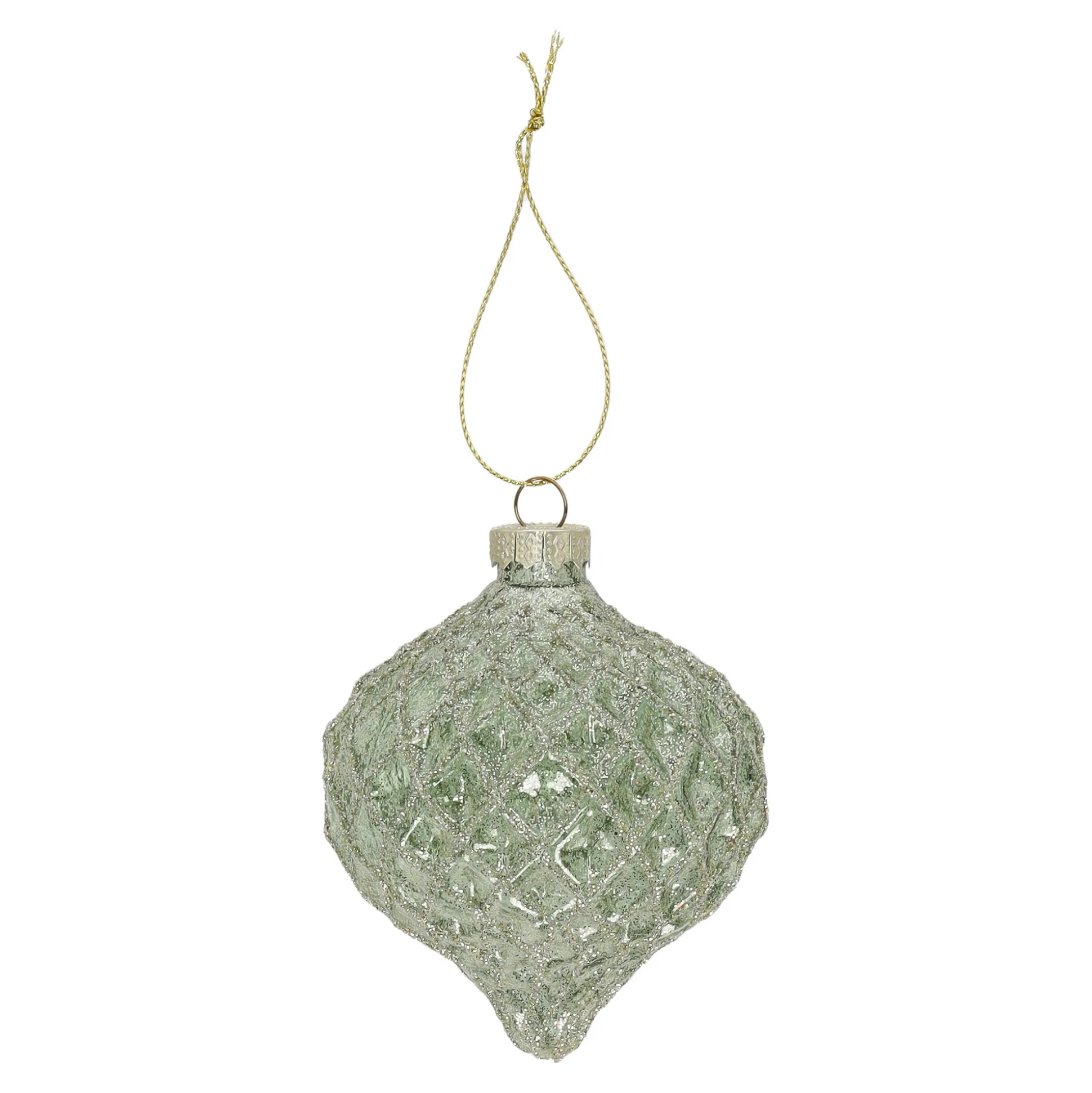 Hanger glas bal 8 cm groen