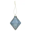 Hanger glas diamant 9 cm blauw