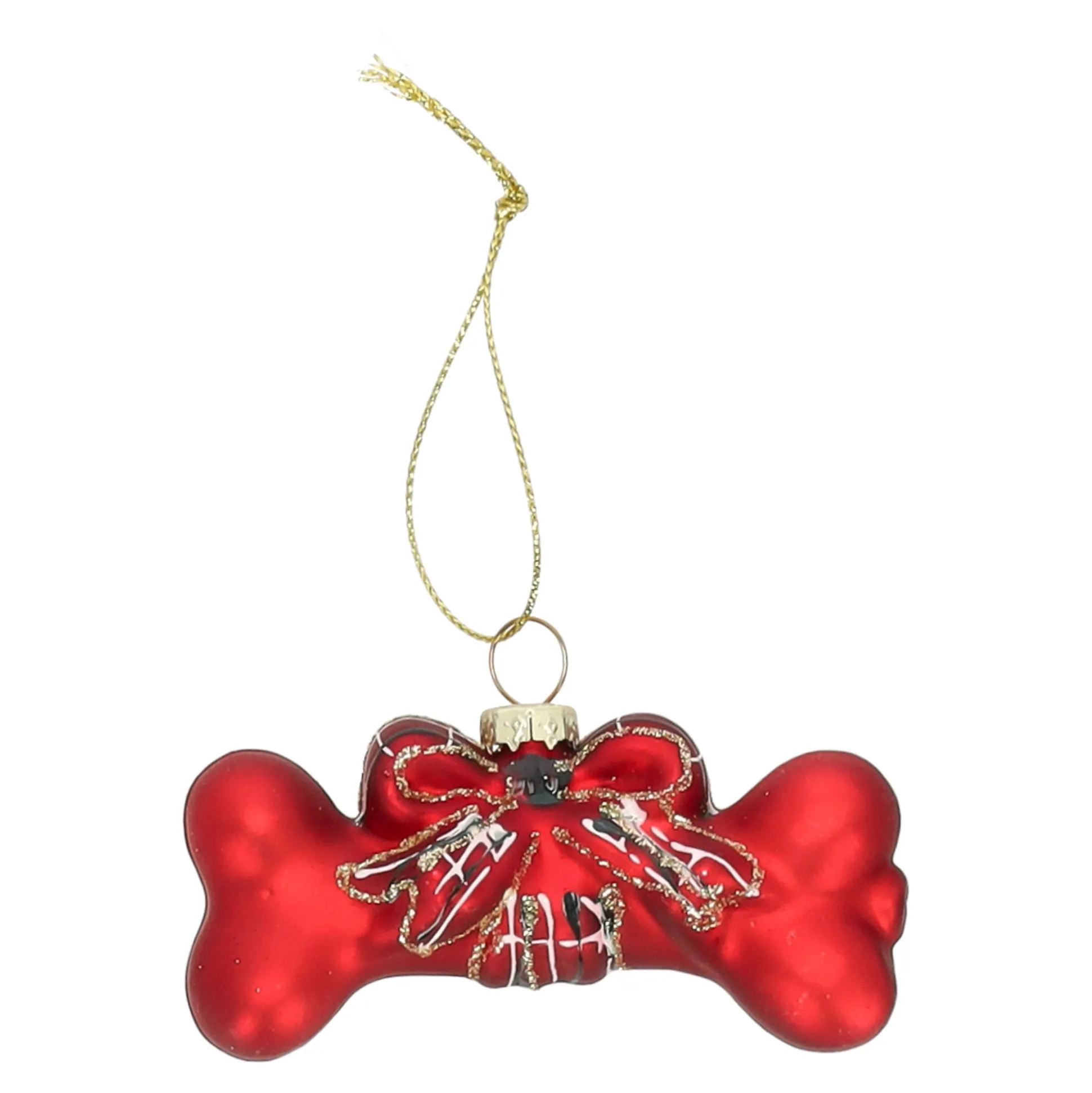 Hanger glas hondenbot rood