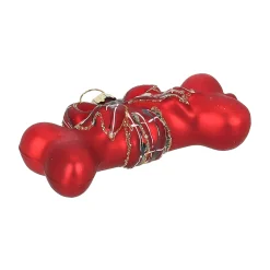 Hanger glas hondenbot rood