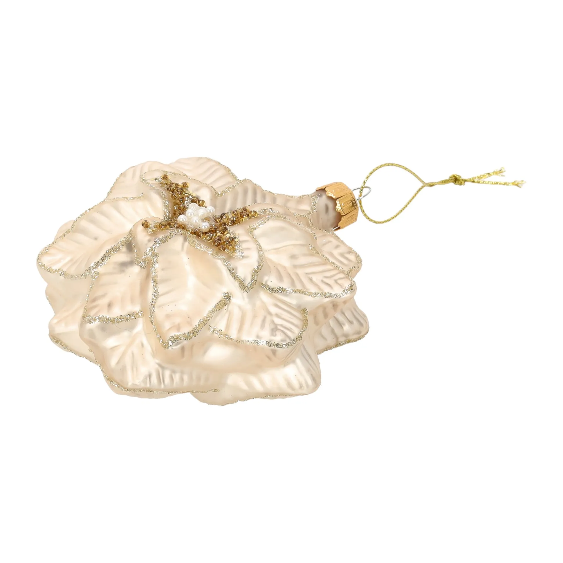 Hanger glas kerstster champagne