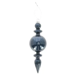 Hanger glas pegel 21 cm blauw