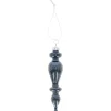 Hanger glas pegel 13 cm blauw