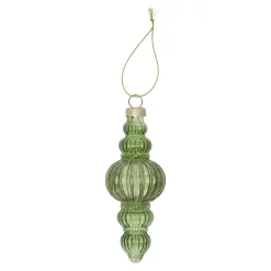 Hanger glas pegel 11 cm groen
