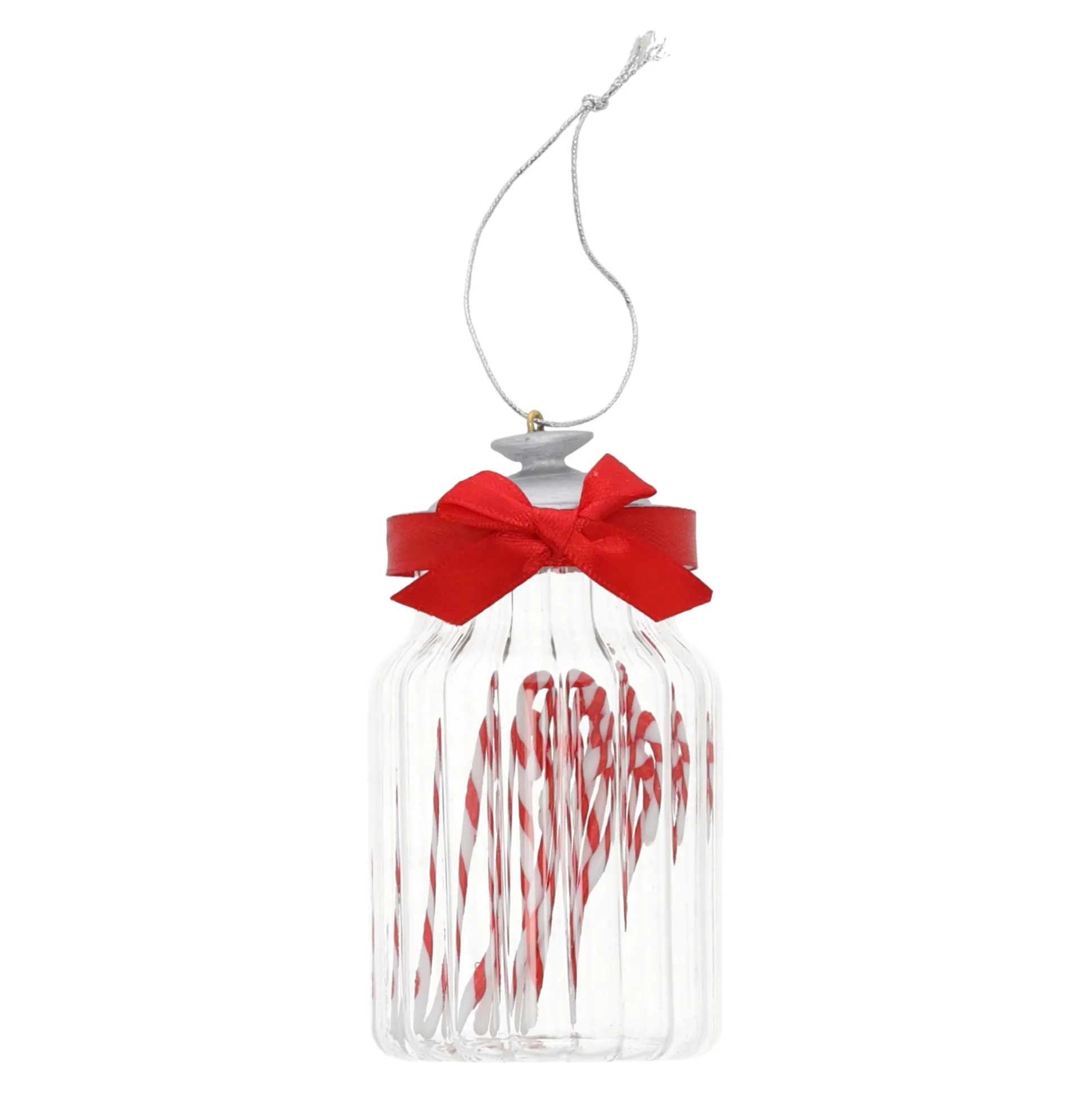 Hanger glas snoeppot met zuurstok