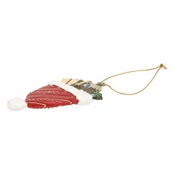 Hanger kerstmuts rood 11cm