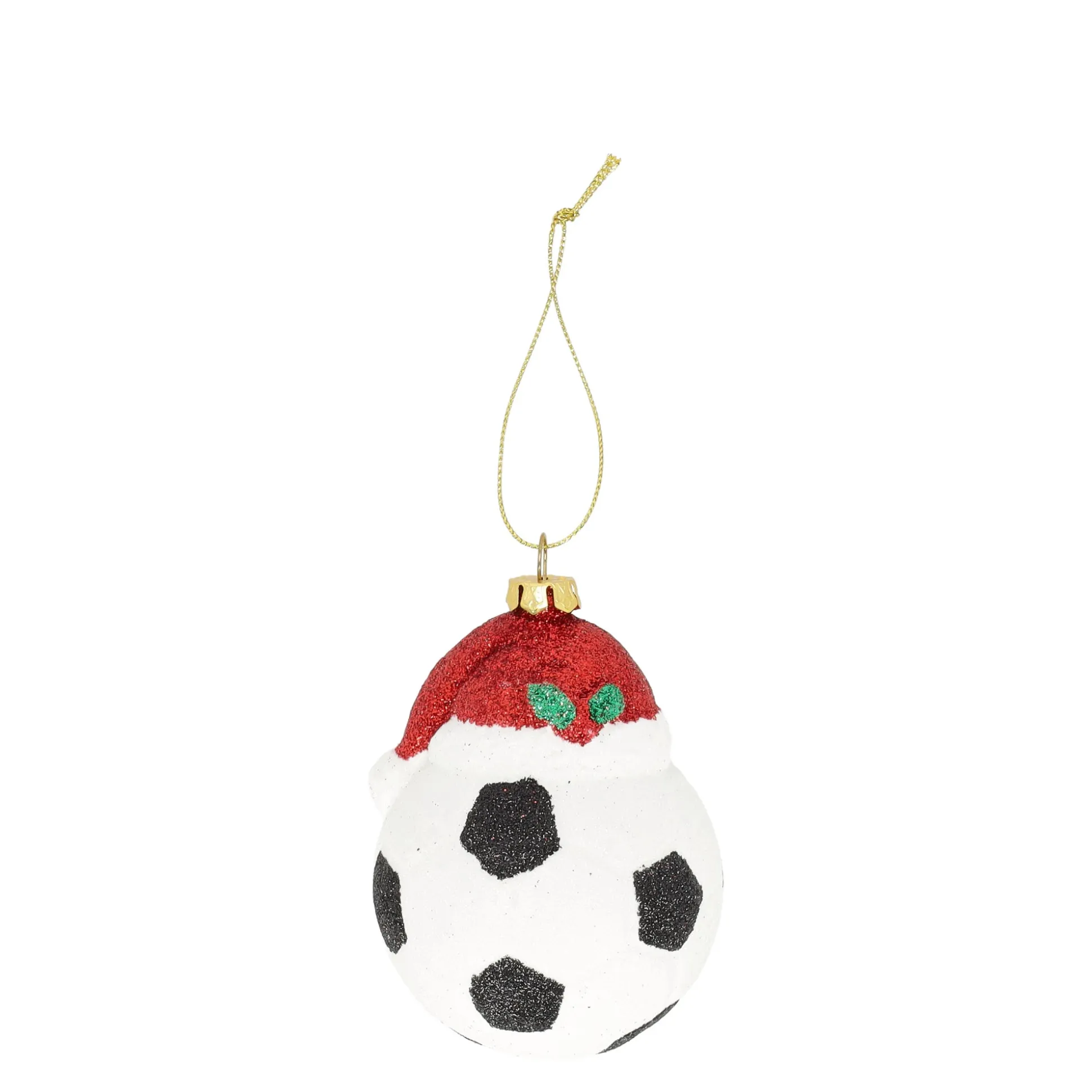 Hanger kerstmuts voetbal 7 x 9 cm